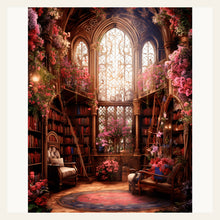 Enchanted Floral Library finished paint by numbers artwork