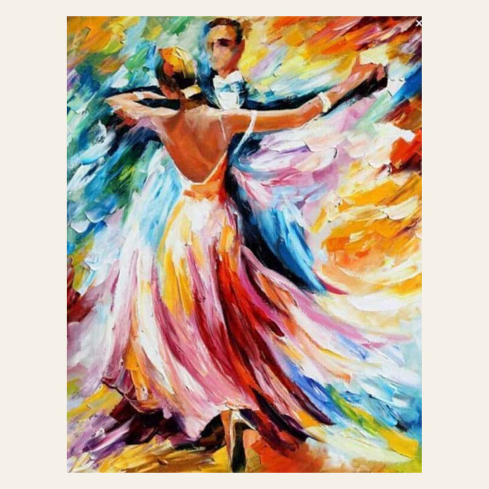 Ballroom Dancing finished paint by numbers artwork