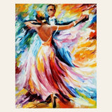 Ballroom Dancing finished paint by numbers artwork