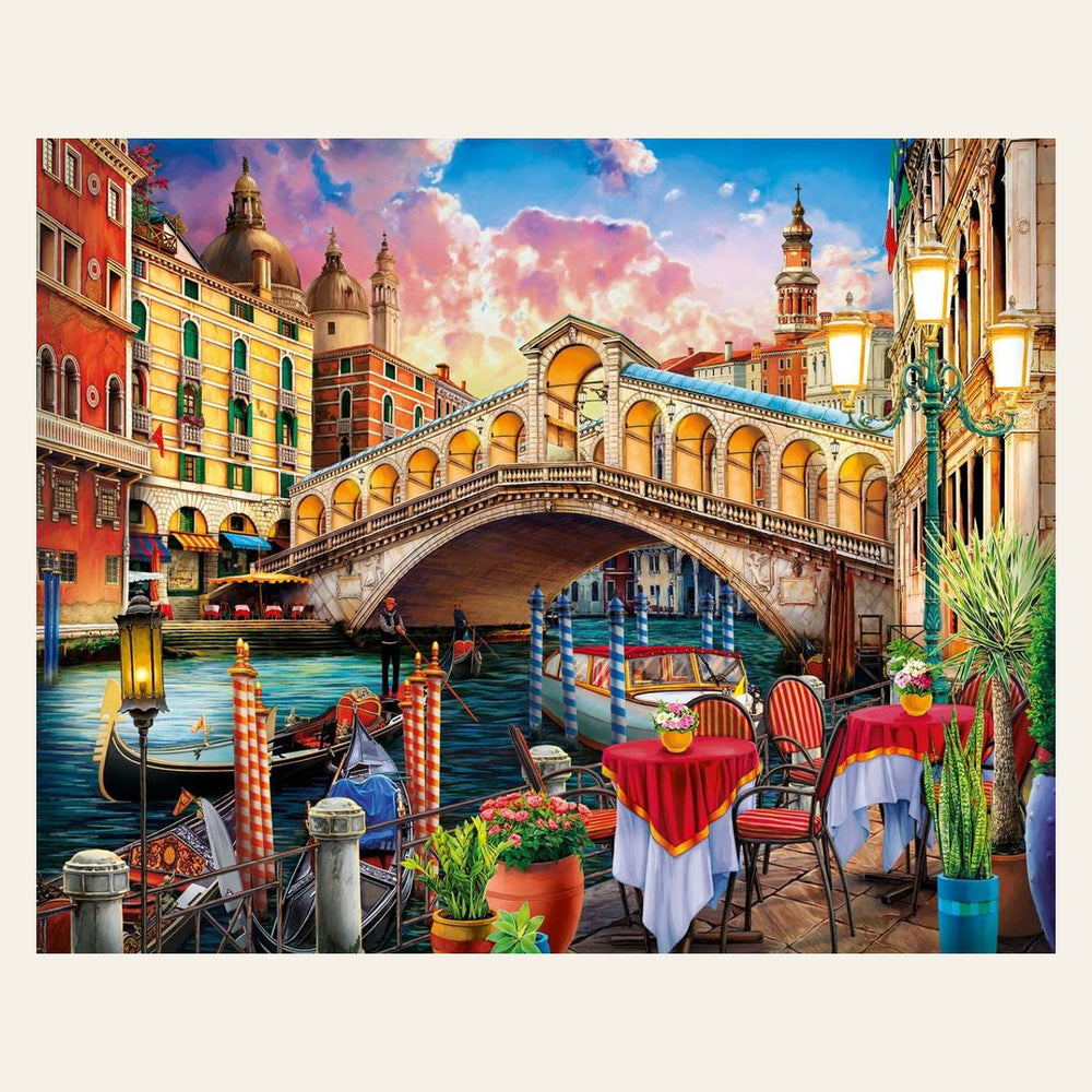 Rialto Bridge finished paint by numbers artwork