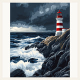 Bad Weather finished paint by numbers artwork