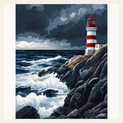 Bad Weather finished paint by numbers artwork