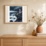 Bad Weather artwork displayed in a warm interior