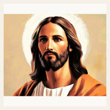 Jesus Portrait finished paint by numbers artwork