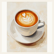 Cappuccino finished paint by numbers artwork