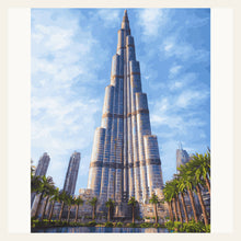 Burj Khalifa finished paint by numbers artwork
