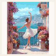 Ballet Balcony finished paint by numbers artwork