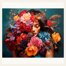 Floral Embrace finished paint by numbers artwork