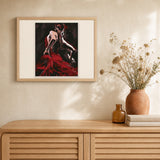 Flamenco Dancer artwork displayed in a warm interior
