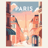 Travel Poster Paris finished paint by numbers artwork