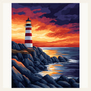 Blazing Sky Coast finished paint by numbers artwork