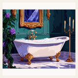 Luxurious Bath finished paint by numbers artwork