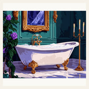 Luxurious Bath finished paint by numbers artwork