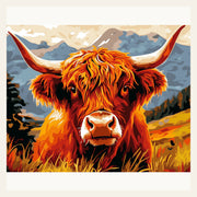 Golden Highland finished paint by numbers artwork