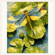Dragonfly Lily finished paint by numbers artwork