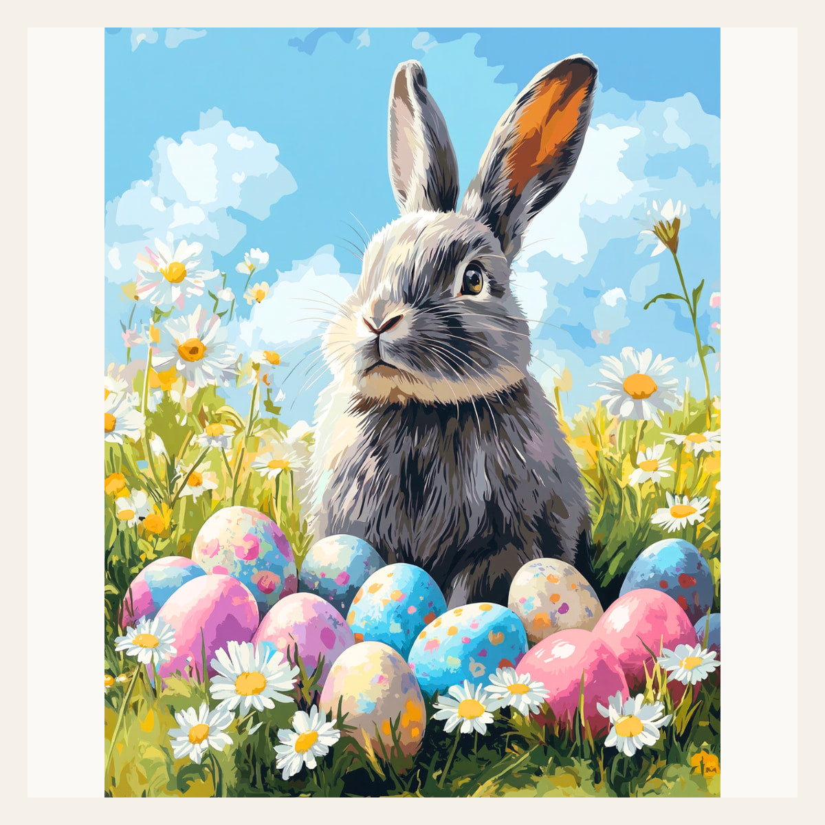 Easter Batch finished paint by numbers artwork