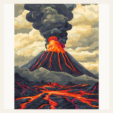 Volcanic Lava finished paint by numbers artwork