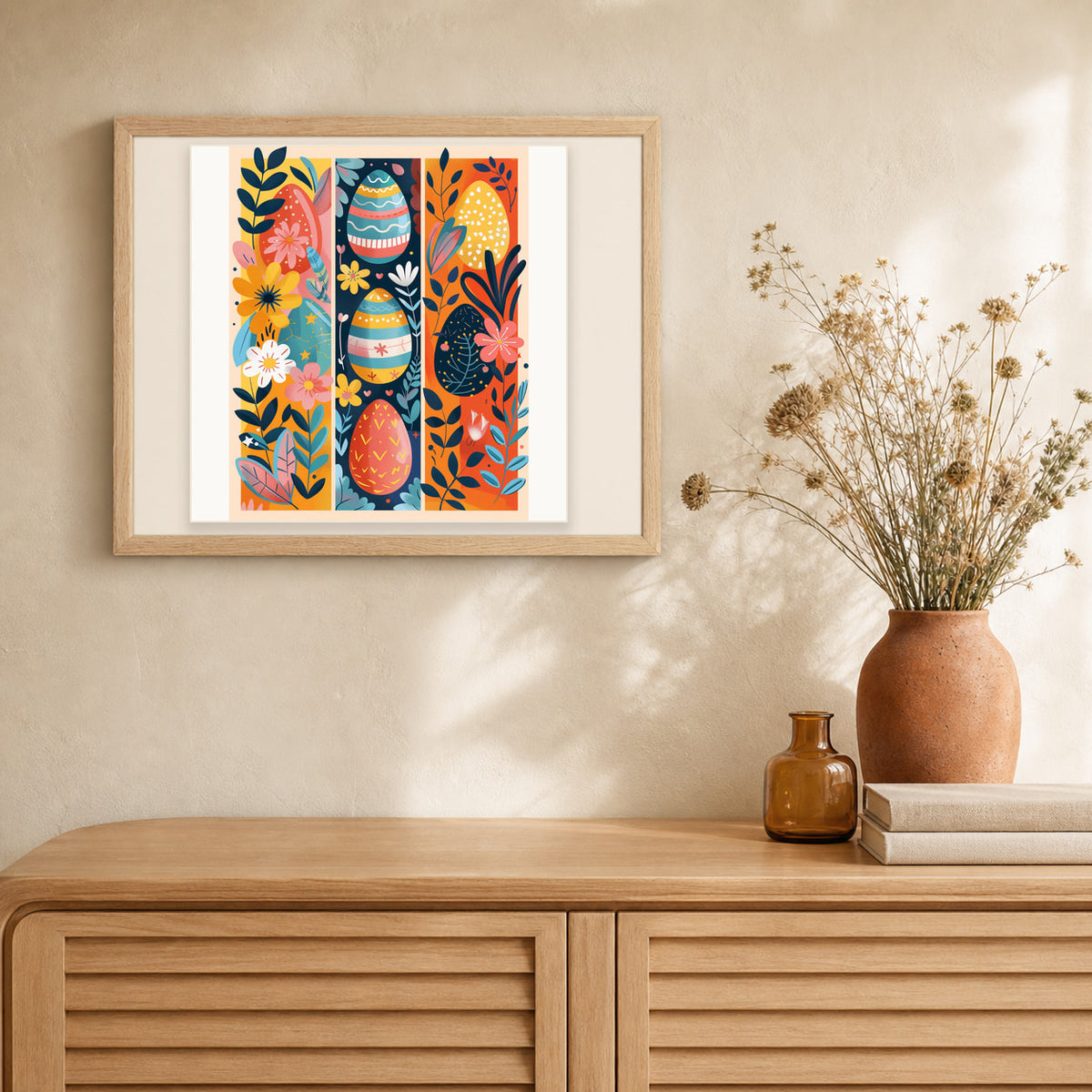 Easter Delight artwork displayed in a warm interior