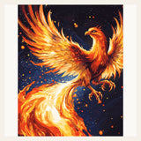 Blazing Phoenix finished paint by numbers artwork