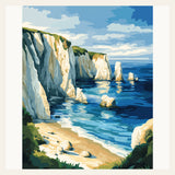 Coastal Calm finished paint by numbers artwork