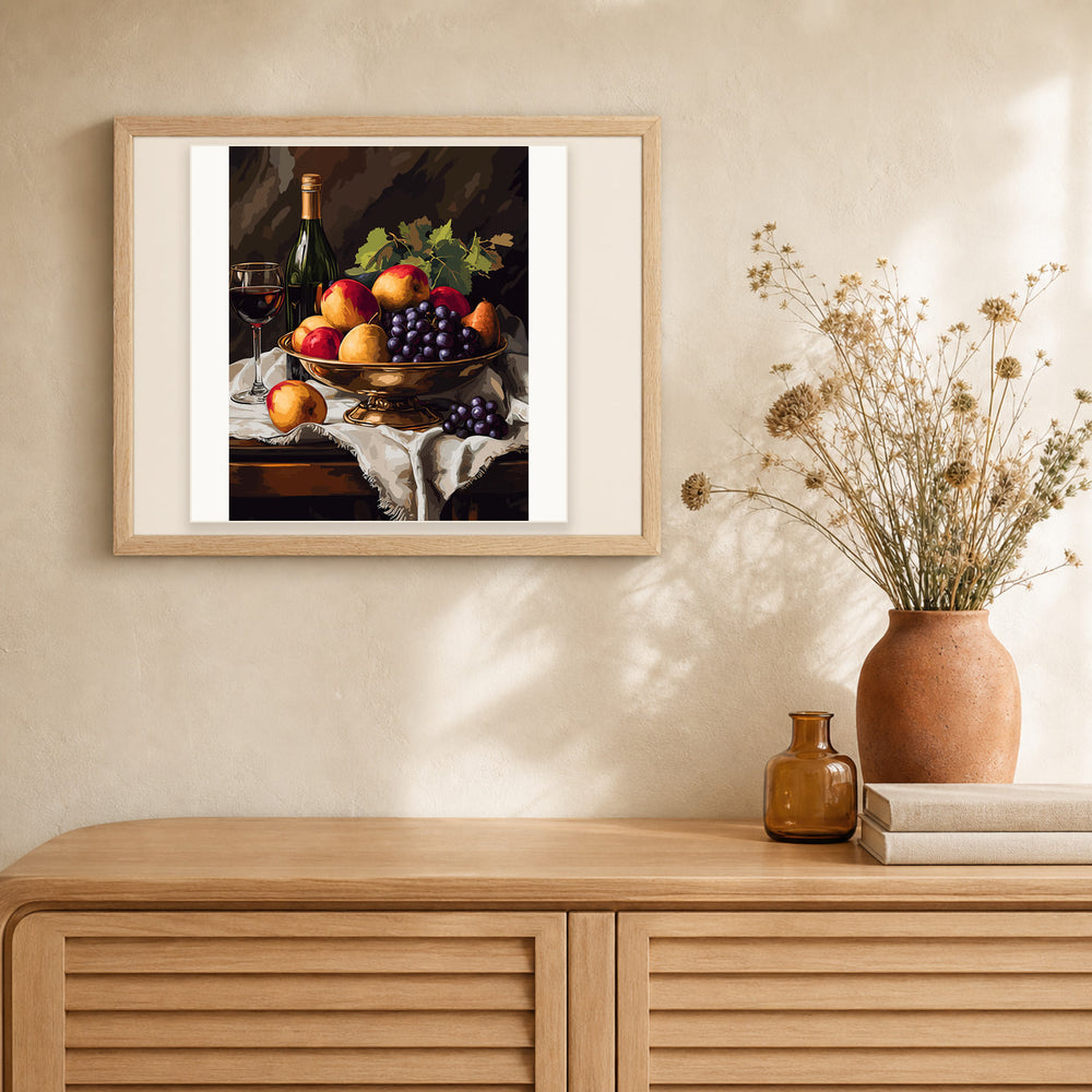 Classic Still Life artwork displayed in a warm interior