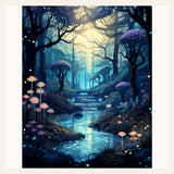 Luminary Woods finished paint by numbers artwork