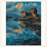 Eilean Donan Castle finished paint by numbers artwork
