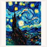 Whirling Night Skies finished paint by numbers artwork