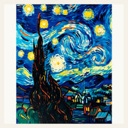 Whirling Night Skies finished paint by numbers artwork