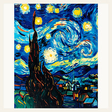Whirling Night Skies finished paint by numbers artwork