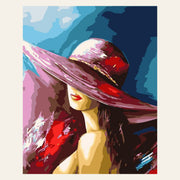 Woman with a Hat finished paint by numbers artwork