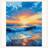 Seaside Dusk finished paint by numbers artwork