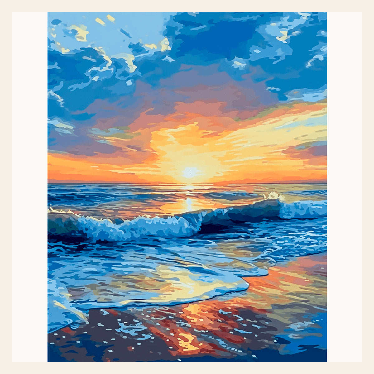 Seaside Dusk finished paint by numbers artwork