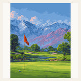 Golfing Landscape finished paint by numbers artwork