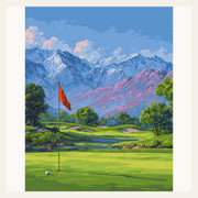 Golfing Landscape finished paint by numbers artwork