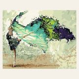 Modern Dancers finished paint by numbers artwork
