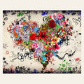 Love Flowers finished paint by numbers artwork