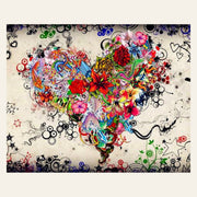 Love Flowers finished paint by numbers artwork