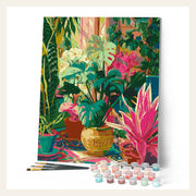 Indoor Tropical Garden finished paint by numbers artwork