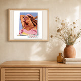 Sun-Kissed Girl artwork displayed in a warm interior