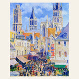 Rue de l'Epicerie Rouen - Camille Pissarro finished paint by numbers artwork