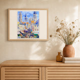 Rue de l'Epicerie Rouen - Camille Pissarro artwork displayed in a warm interior