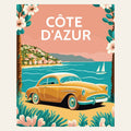 Travel Poster Côte d'Azur finished paint by numbers artwork