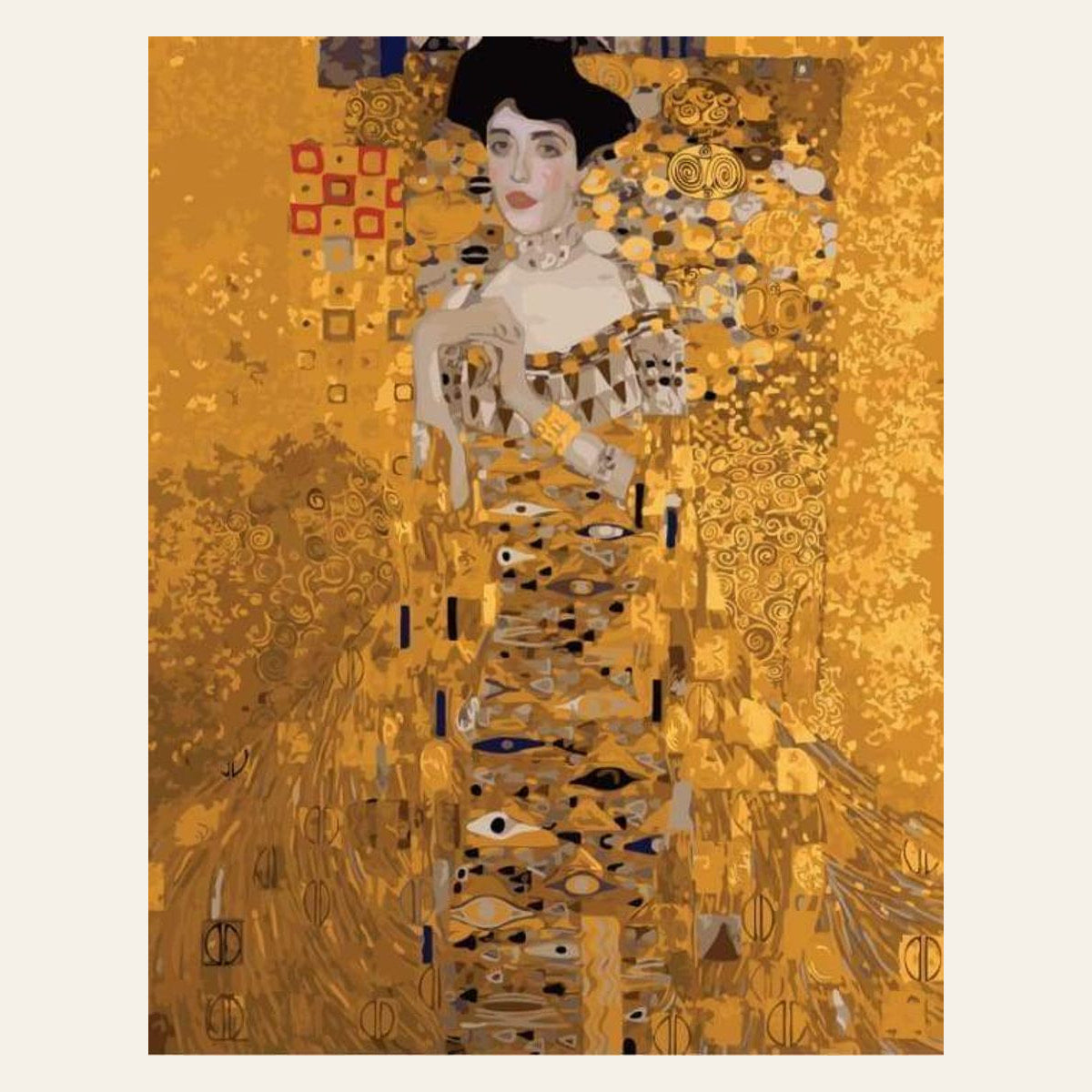 Ms. Bauer Klimt finished paint by numbers artwork