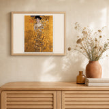 Ms. Bauer Klimt artwork displayed in a warm interior