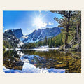 Mountain and River finished paint by numbers artwork
