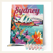 Travel Poster Sydney finished paint by numbers artwork