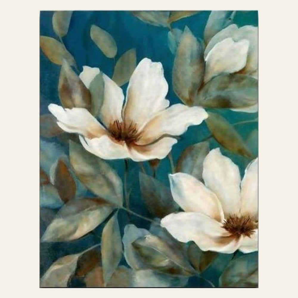 White Flower 2 finished paint by numbers artwork