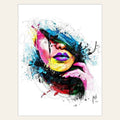 Woman's Face finished paint by numbers artwork
