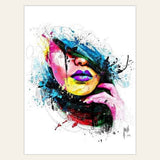 Woman's Face finished paint by numbers artwork